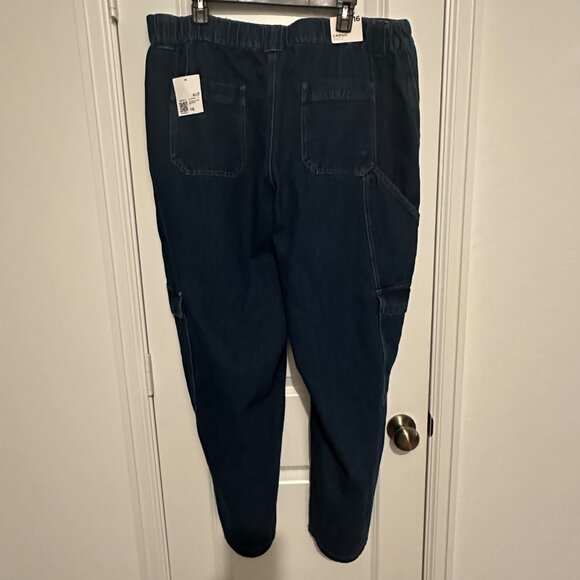 Forever 21 Plus Relaxed Fit Straight Leg Denim Cargo Pants Size 16 - Picture 2 of 14